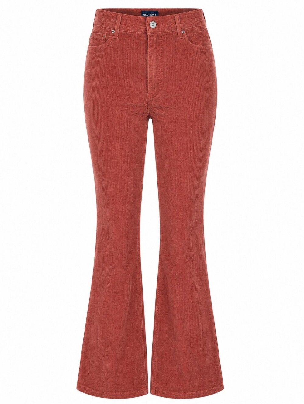 Old Navy Extra High-Rise Flare Corduroy Pants Women’s Size 14 Coral Orange Spice